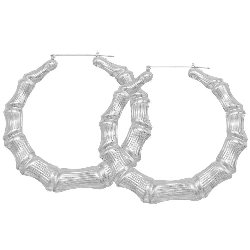 Bamboo Hoop Earrings - caribbean-jewelry-llc