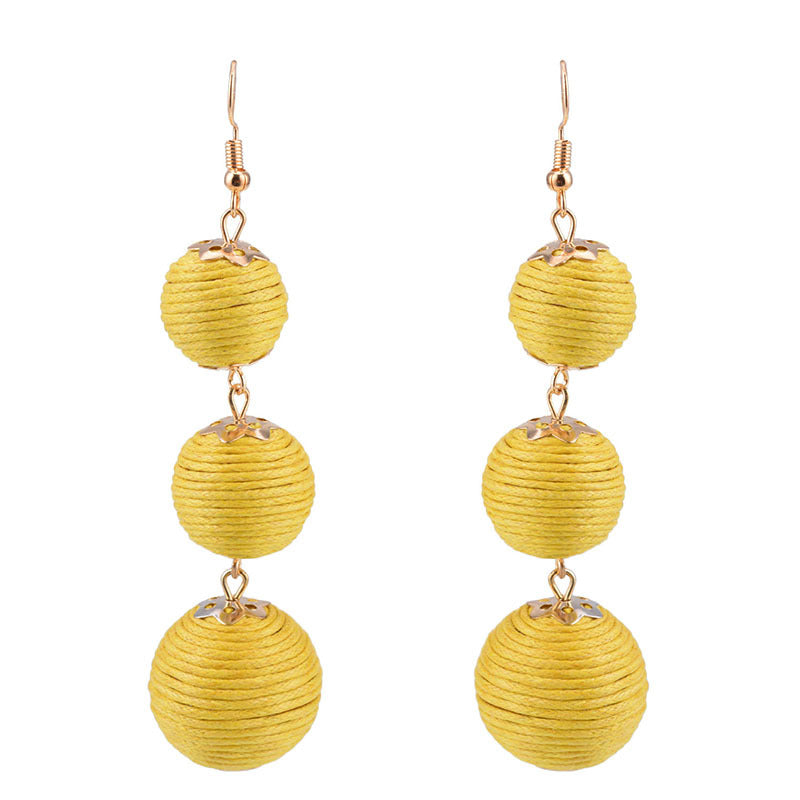 Thread Ball Earrings - caribbean-jewelry-llc
