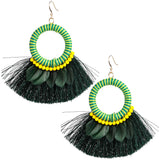 Feathers & Tassel Earring - caribbean-jewelry-llc