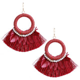 Feathers & Tassel Earring - caribbean-jewelry-llc