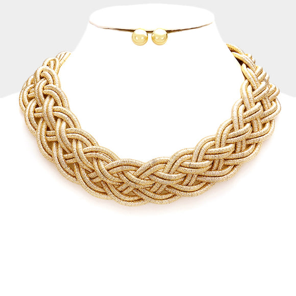 The Golden Tone Necklace Set - caribbean-jewelry-llc